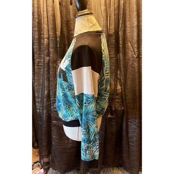 PINK Tropical Fern Crewneck Sweatshirt L - Picture 2 of 6